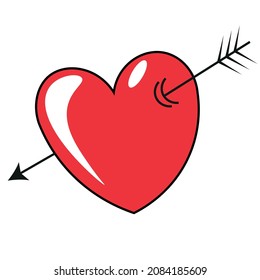 heart of lovers with white background