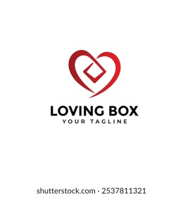 heart loving box logo icon