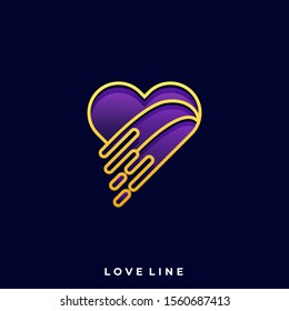 Heart Luxury Illustration Vector Template, Suitable for Creative Industry, Multimedia, entertainment, Educations, Shop, and any related business