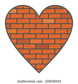 heart made of bricks