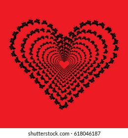 Heart made of butterfly