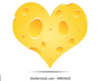 heart made of cheese