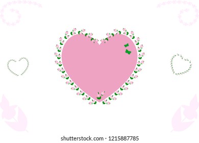 Heart made elements  Pink ladies slipper  State wild flower 