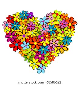 Heart made of flowers