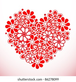 Corazón de flores
