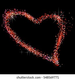 Heart Made Glitter Sparkles Shine Sparkle Stock Vector (Royalty Free ...