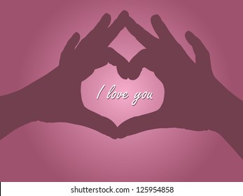 Heart made with hands