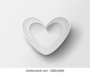 Heart made of paper 