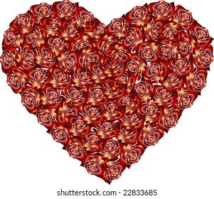 Heart made of roses