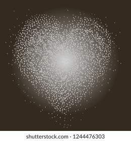 heart made of scattered dots