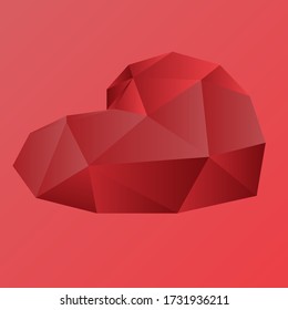 heart made with small red triangles