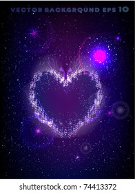 heart made of stars