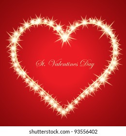 Heart made with stars. Vector