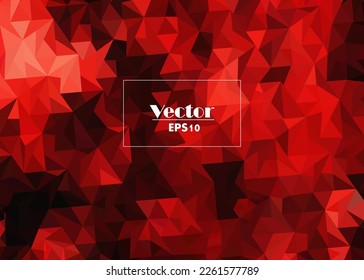 Heart made of triangles. Abstract background for valentine's day card. Vector illustration.