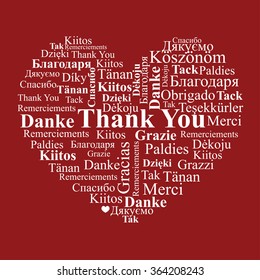 A heart made of words "Thank You" 