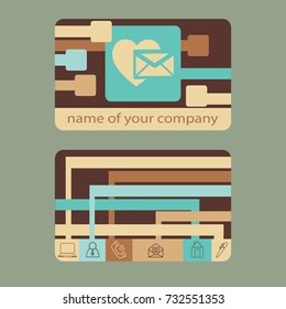 Heart in the mail envelope. Icon.