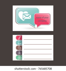Heart in the mail envelope. Icon.