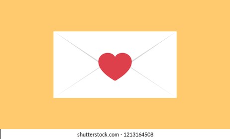 Heart mail vector. free space for text. wallpaper.