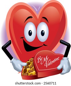 Heart Man with Box of Chocolates