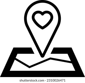 eje de dirección del mapa de corazón