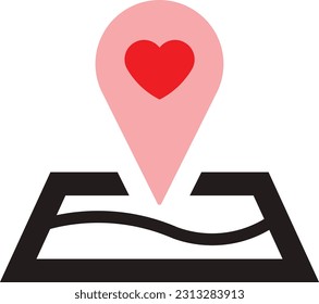 dirección del mapa del corazón dirección del globo