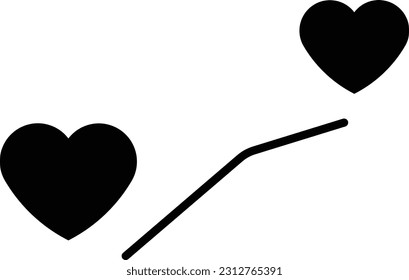heart map location pin direction Glyph