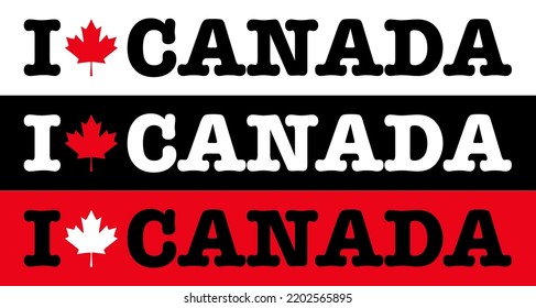 I Heart Maple Leaf Canada Bumper Sticker Vector EPS PNG
