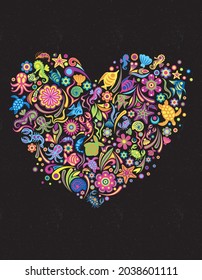 heart marine sea abstract kids