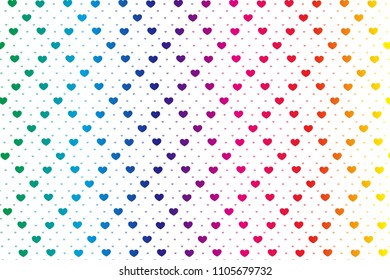 Heart mark and check pattern