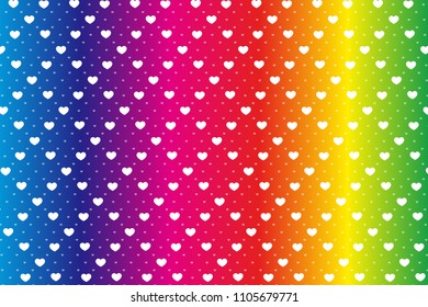 Heart mark and check pattern