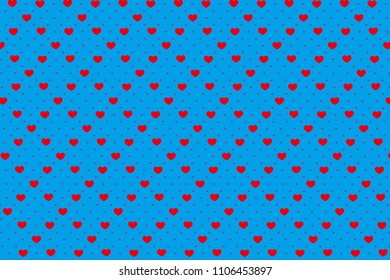 Heart mark and check pattern