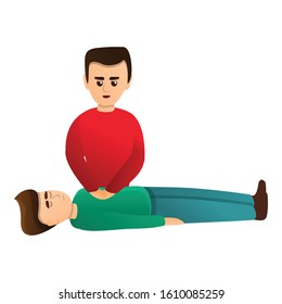 Heart massage icon. Cartoon of heart massage vector icon for web design isolated on white background