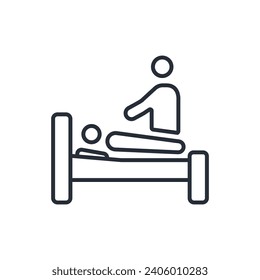 heart massage icon. vector.Editable stroke.linear style sign for use web design,logo.Symbol illustration.