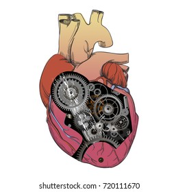 heart with mechanism