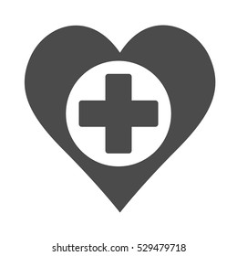 Heart medic vector icon.