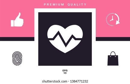 Heart medical icon. Graphic elements for your design