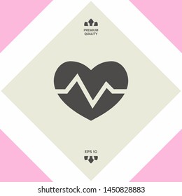 Heart medical icon. Graphic elements for your design