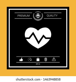 Heart medical icon. Graphic elements for your design
