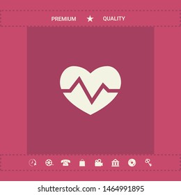 Heart medical icon. Graphic elements for your design