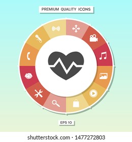 Heart medical icon. Graphic elements for your design