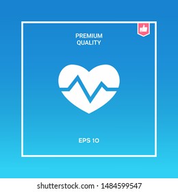 Heart medical icon. Graphic elements for your design