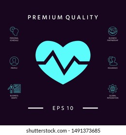 Heart medical icon. Graphic elements for your design