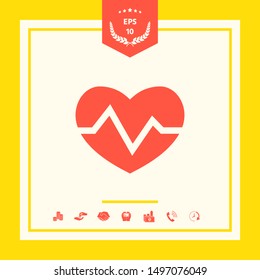 Heart medical icon. Graphic elements for your design