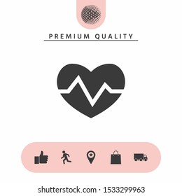 Heart medical icon. Graphic elements for your design