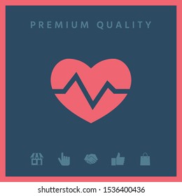 Heart medical icon. Graphic elements for your design