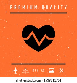 Heart medical icon. Graphic elements for your design