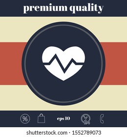 Heart medical icon. Graphic elements for your design