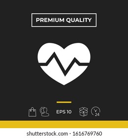Heart medical icon. Graphic elements for your design