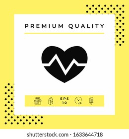 Heart medical icon. Graphic elements for your design