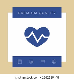 Heart medical icon. Graphic elements for your design